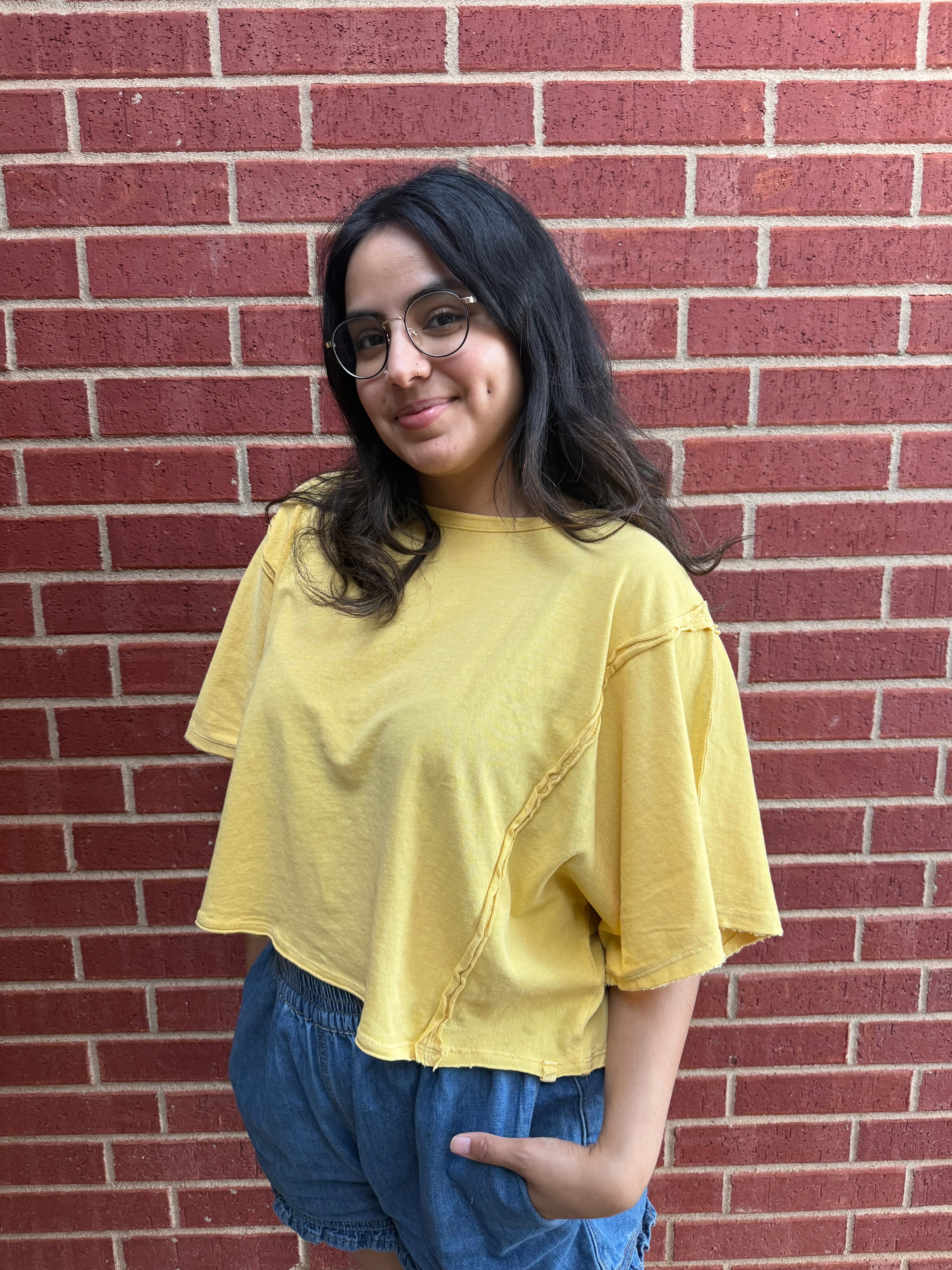 Bubblegum Top- Yellow