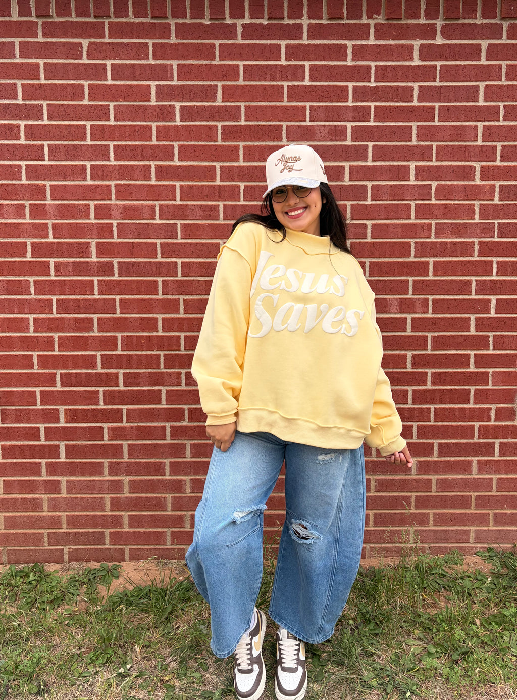 Jesus Saves mockneck