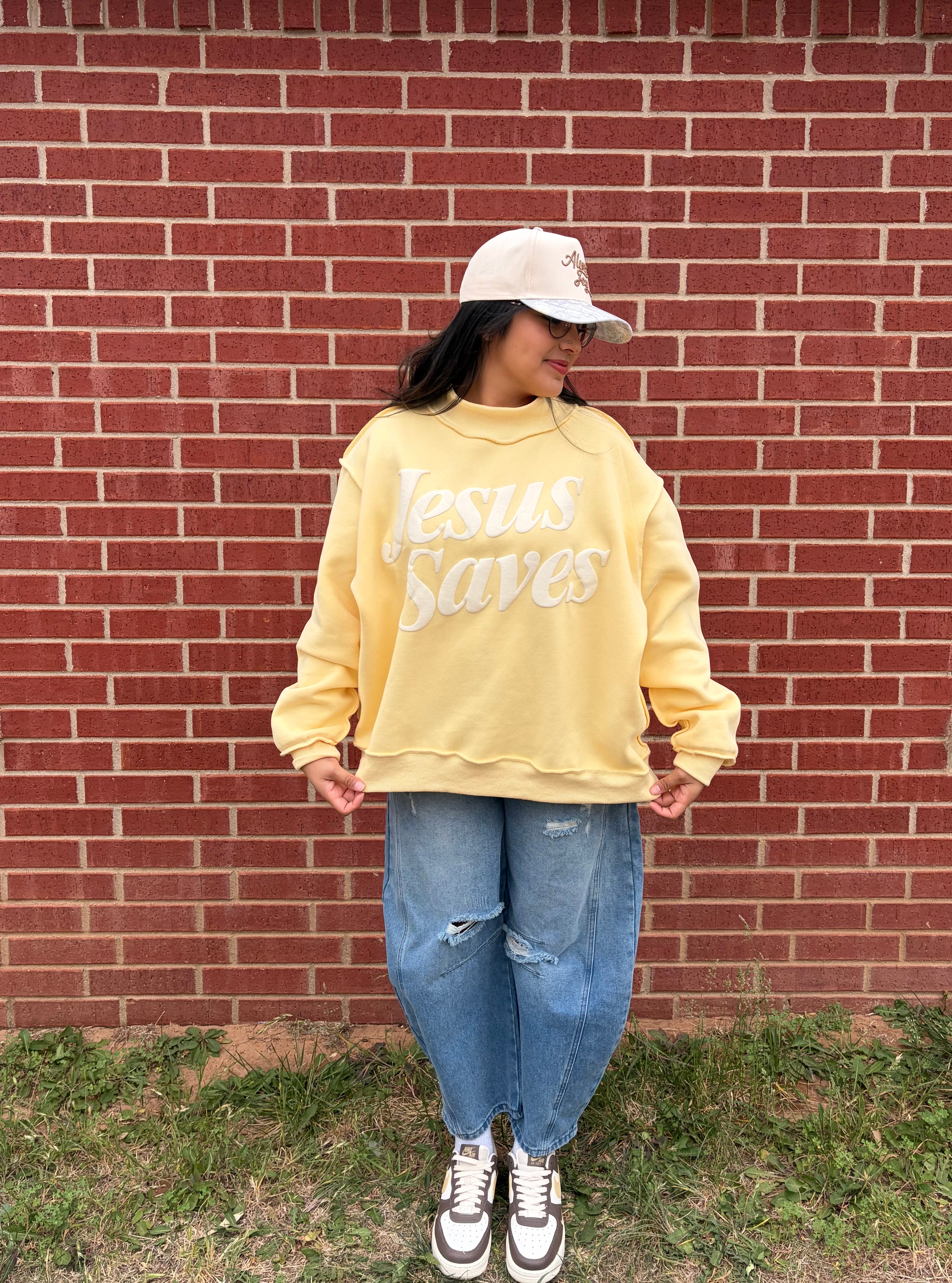 Jesus Saves mockneck