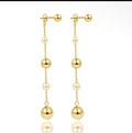 Pearl and Gold Earrings