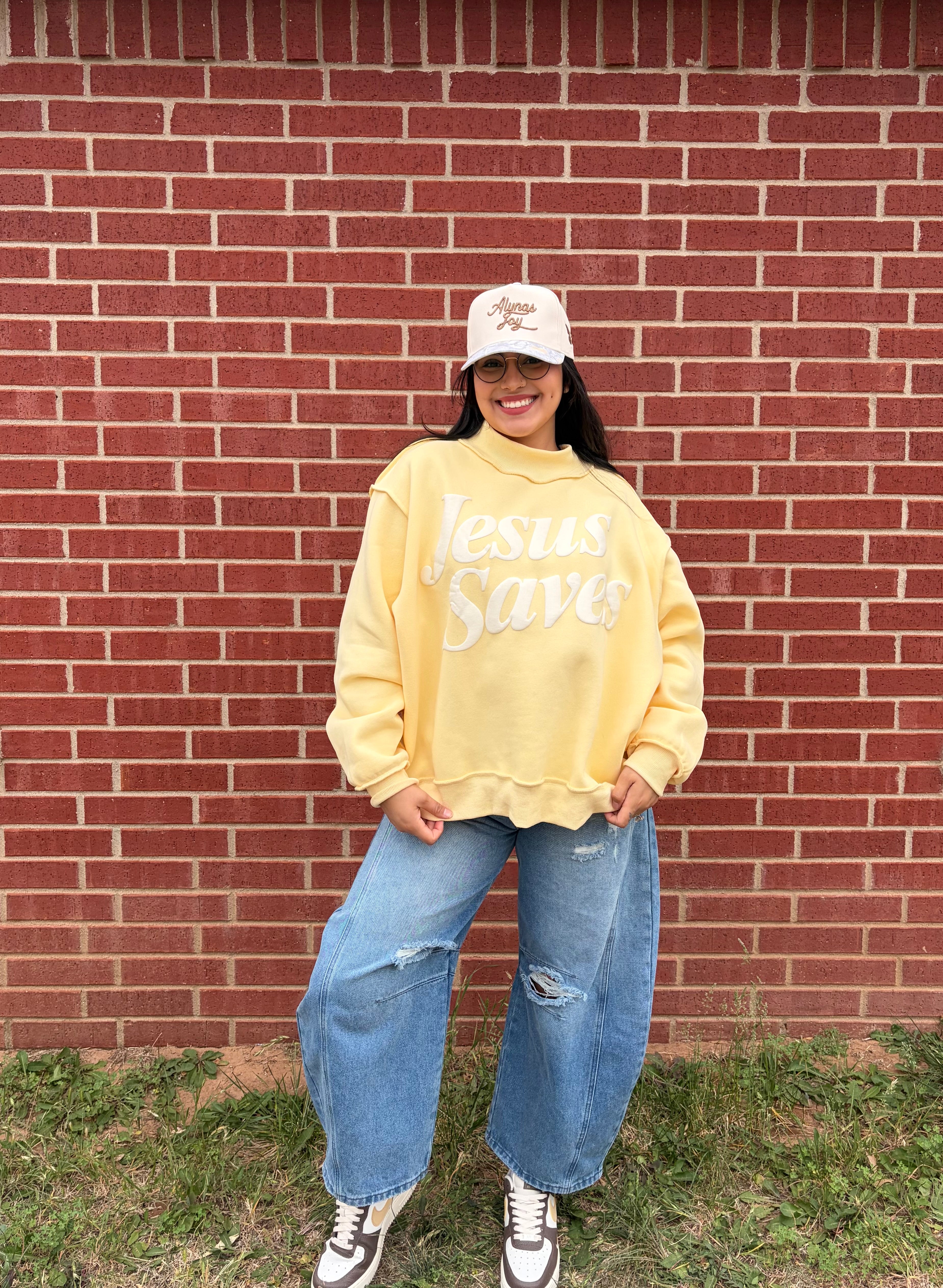 Jesus Saves mockneck